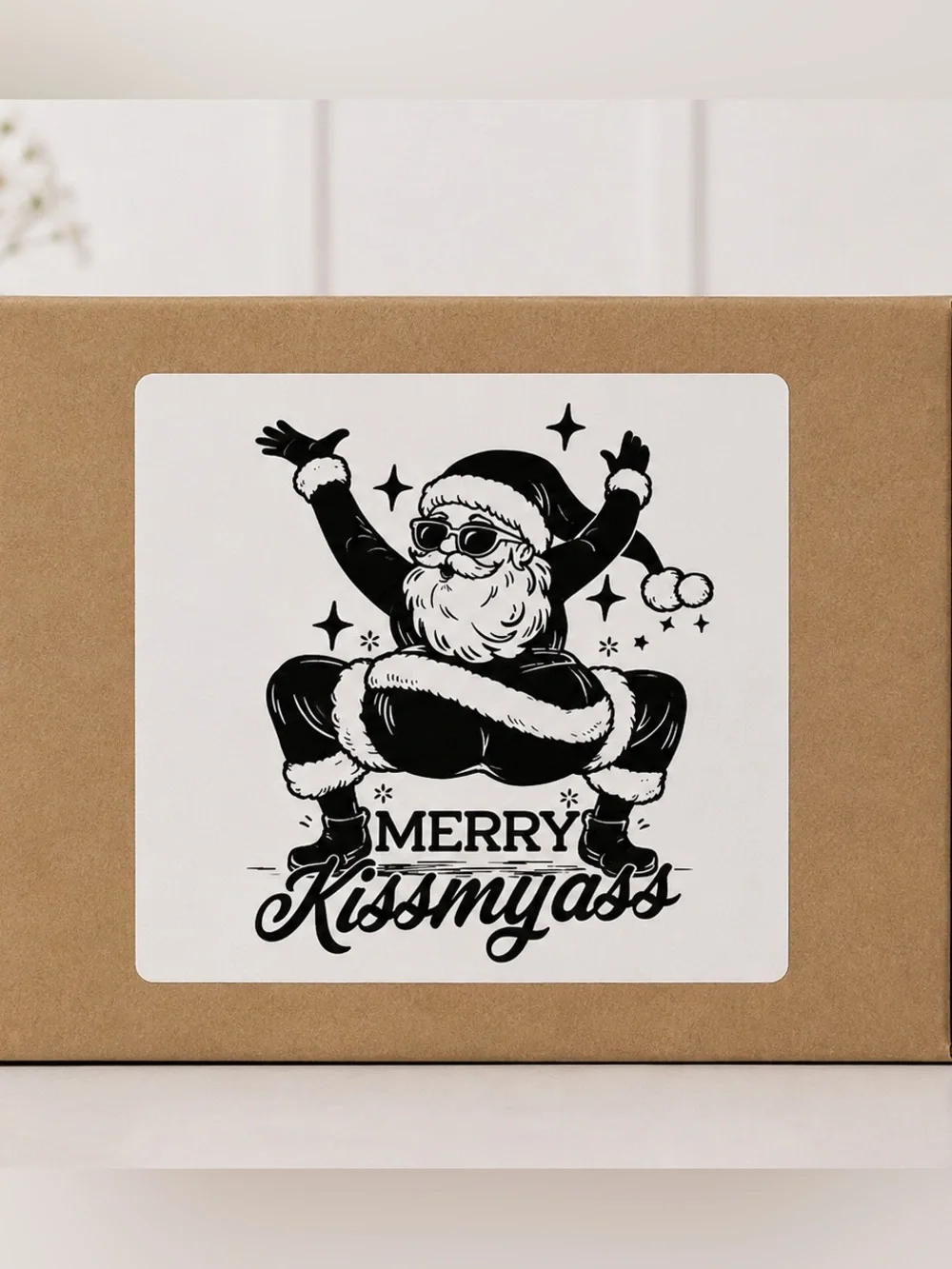 Funny Festive Christmas Stickers 3”x3”-100ct.